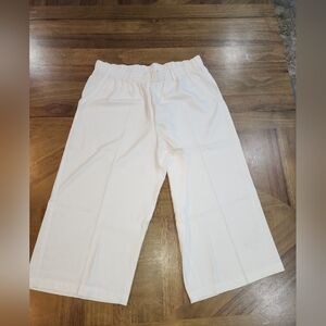 Soft Surroundings Wide Leg Crop Pants Sz Large Coastal Beach Lagenlook